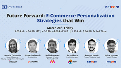 ecommerce personalization Webinar event banner speaker info