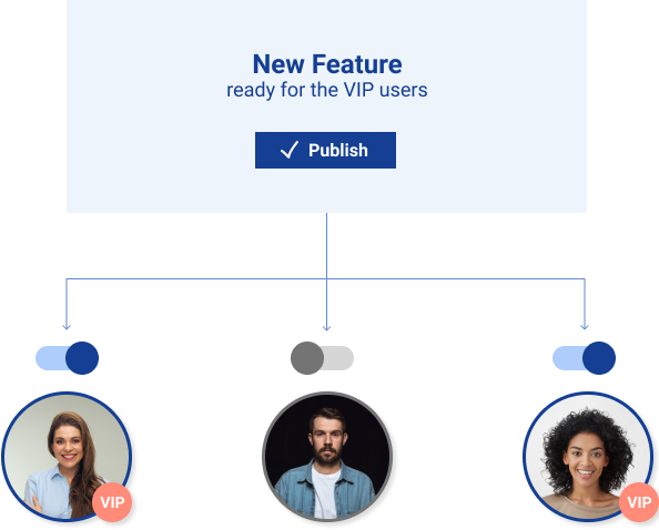 Feature flags to roll out segment-specific features