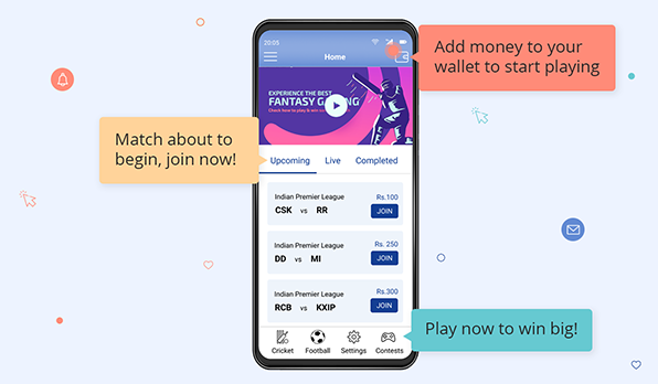 Drive growth for your fantasy gaming app with no-code contextual nudges & walkthroughs