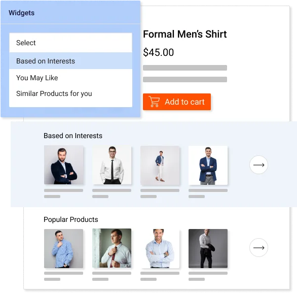 Suitable Recommendation Widgets - Netcore Cloud